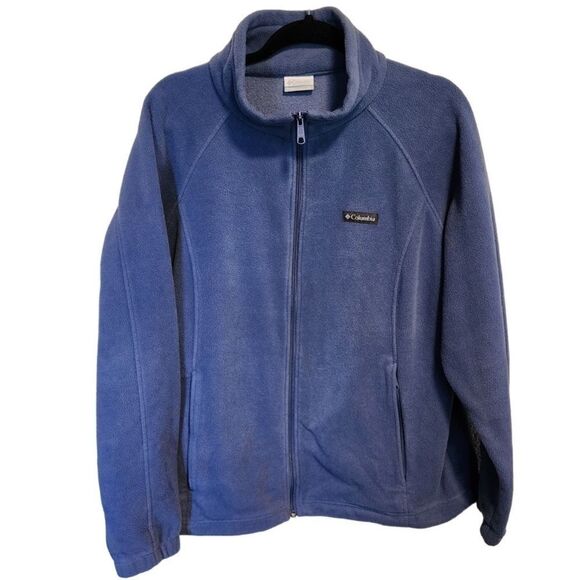 Columbia- Women’s Plus Size Blue Fleece Zip Front Jacket w Zip Pockets, Size 2X - Picture 6 of 6